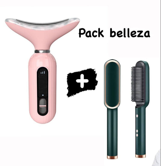 Pack Masajeador facial+Cepillo Alisador