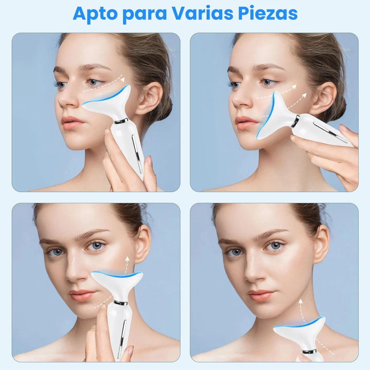 Masajeador Facial Cuello AntiEdad LED AR